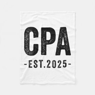Womens CPA Est 2025 Auktoriserad Public Accountant Fleecefilt
