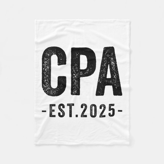 Womens CPA Est 2025 Auktoriserad Public Accountant Fleecefilt (Framsidan)
