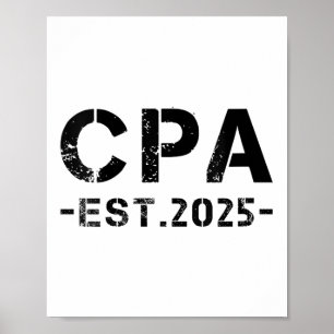 Womens CPA Est 2025 Auktoriserad Public Accountant Poster