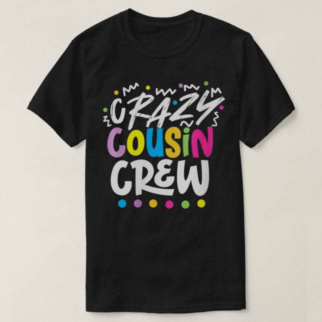 Womens Crazy Cousin Crew VNeck T Shirt (Design framsida)