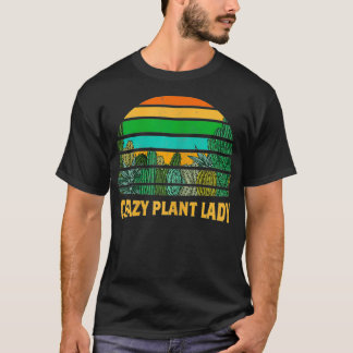 Womens Crazy Plant Dam Florist Flowers T Shirt