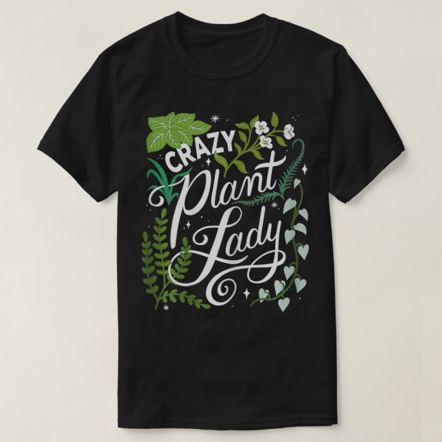 Womens Crazy Plant Dam Plant Mamma Plant Älskare G T Shirt (Design framsida)