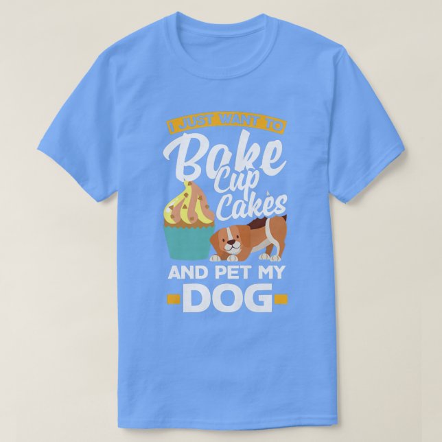 Womens Cupkaka Baking Hundägare T Shirt (Design framsida)