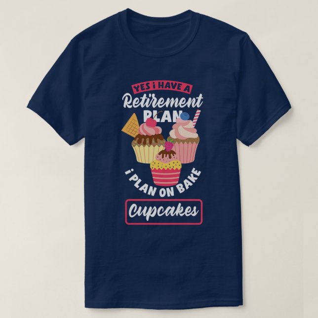 Womens Cuptårta Baking Funny Bake Älskare Pension T Shirt (Design framsida)