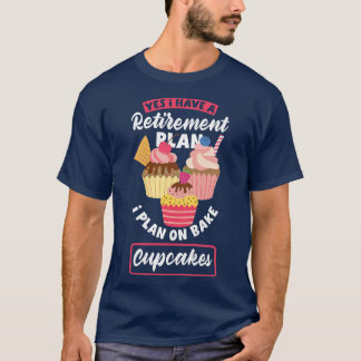 Womens Cuptårta Baking Funny Bake Älskare Pension T Shirt