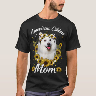 Womens Cute American Eskimo Mamma Solros Mamma T Shirt