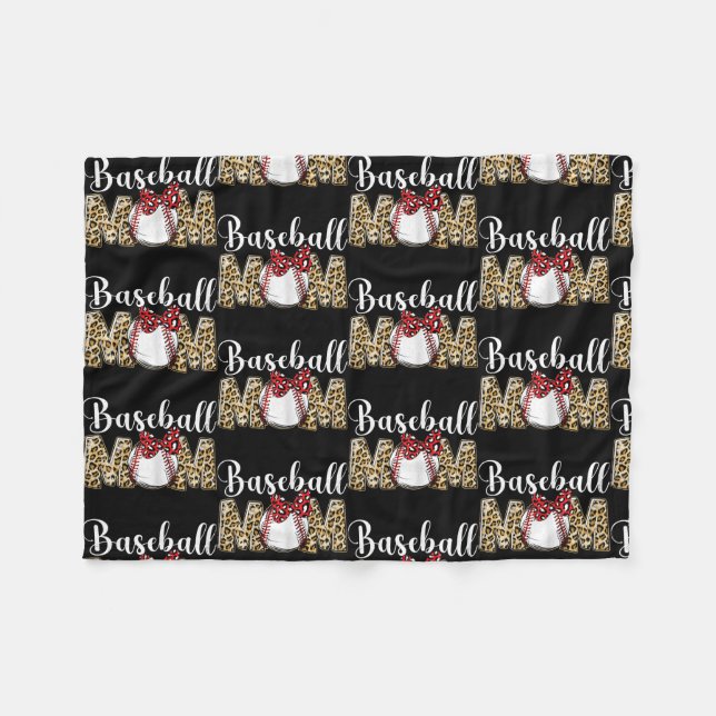 Womens Cute Baseball Mamma Mamma Funny Bday Sport Fleecefilt (Framsidan (Horisontell))