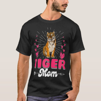Womens Cute Best Tiger Mamma Mamma Familj Mor Da T Shirt