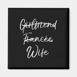Womens Cute Bröllop Gift Not Girlkompis Fiancée Mo Magnet