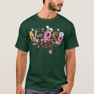 Womens Cute Bunny Nurse Stethocope Life One T Shirt