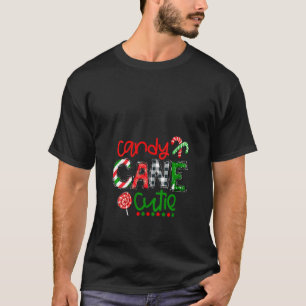 Womens Cute Cane Candy Christmas T Shirt