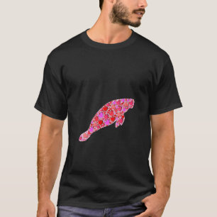 Womens Cute Hearts Manatee Funny Animals Valentine T Shirt