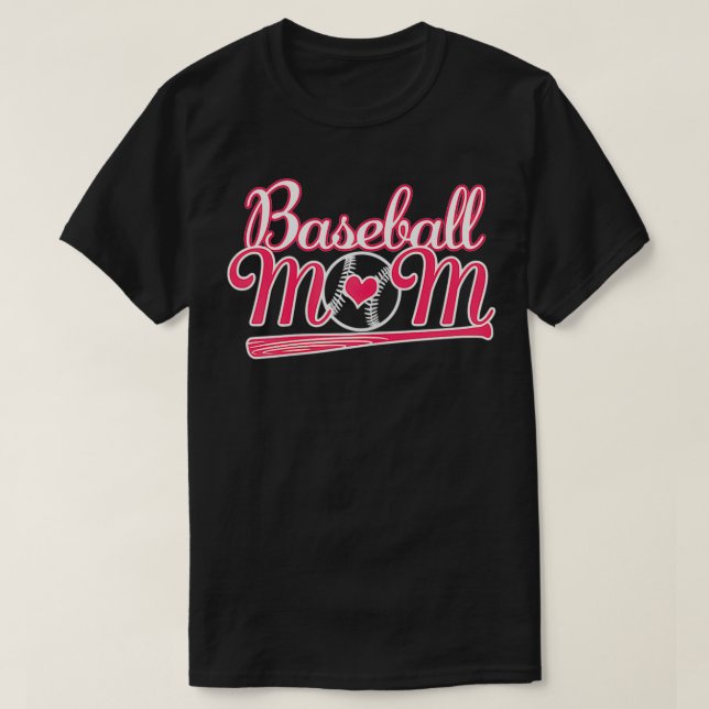 Womens Cute Kärlek Baseball Mamma Snöre Heart Mor T Shirt (Design framsida)