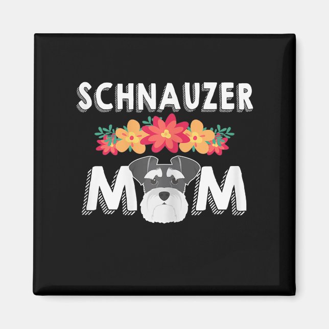 Womens Cute Schnauzer Mamma Vem Kärlek Schnauzers Magnet (Framsidan)