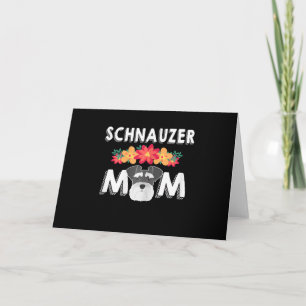 Womens Cute Schnauzer Mamma Vem Kärlek Schnauzers Tack Kort