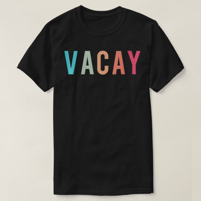 Womens Cute Summer Vacay VNeck T Shirt (Design framsida)