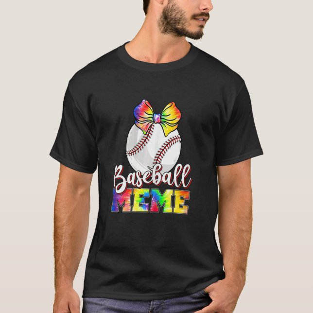 Womens Cute Tie Dye Softball Meme Baseball Mor T Shirt (Framsida)