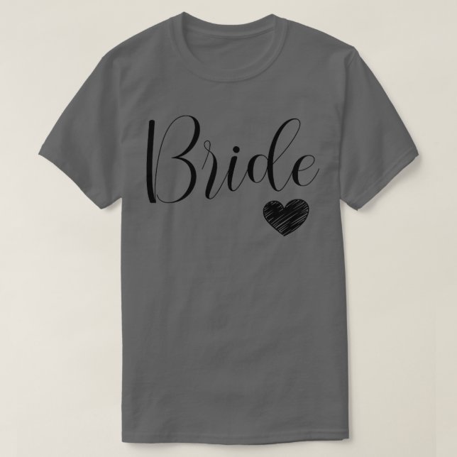 Womens Cute White Bride Bachelorette Party Bröllop T Shirt (Design framsida)