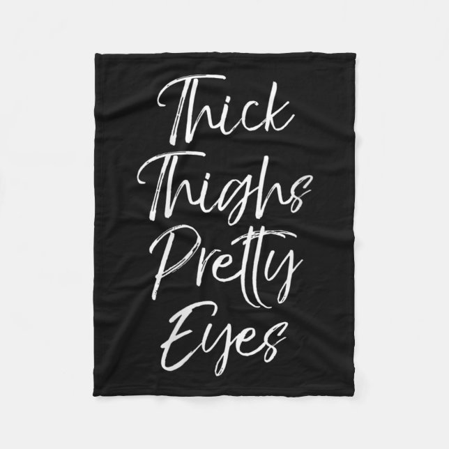 Womens Cute Workout Leg Day Quote Women's Thick Th Fleecefilt (Framsidan)