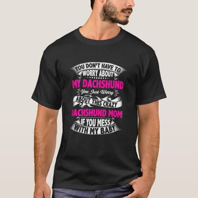Womens Dachshund Weenie Wiener Doxie Hund Doggy Va T Shirt (Framsida)