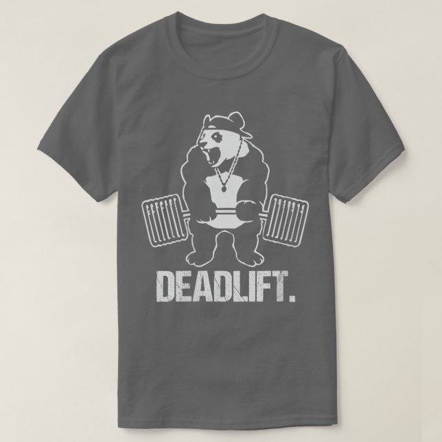 Womens Deadlift Panda Weightlift Bodybuilding G T Shirt (Design framsida)