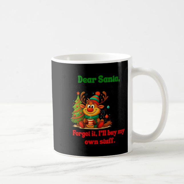 Womens Dear Santa I've Been Good This Year V-neck  Kaffemugg (Höger)