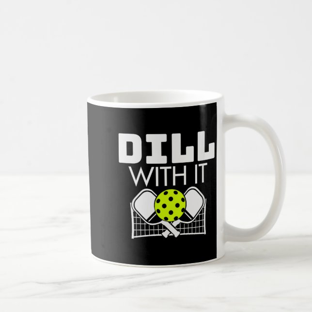 Womens Dill With It Funny Ckleball Paddle And Net  Kaffemugg (Höger)