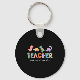 Womens Dinosaur Teacher Teachersaurus Rex Funny Di Nyckelring