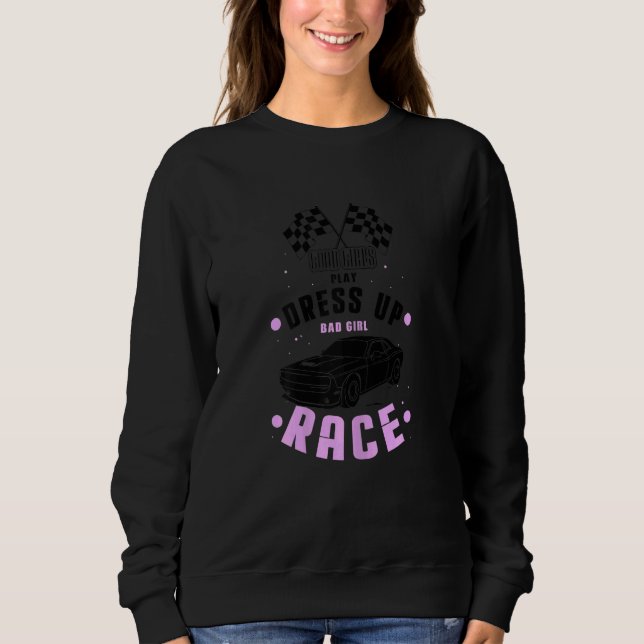 Womens Dirt Track Racing Designs for Race Track an T Shirt (Framsida)