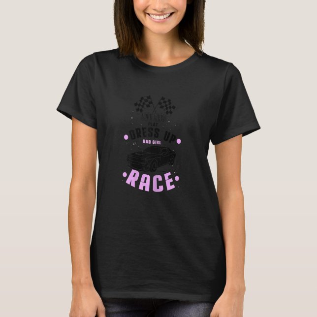 Womens Dirt Track Racing Designs for Race Track an T Shirt (Framsida)