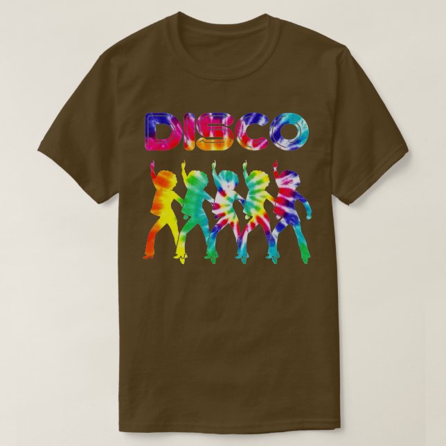 Womens Disco Thome Tie Dye Dancing T Shirt (Design framsida)