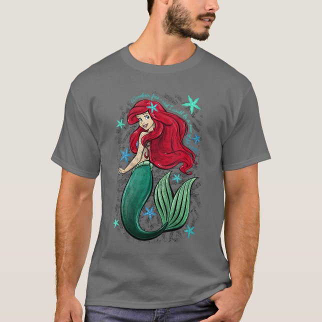 Womens Disneyhe Little Mermaid Ariels Song Music N T Shirt (Framsida)