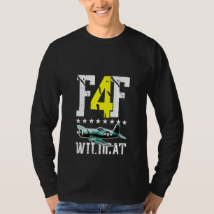 Womens Distress F4f Wildcat Wwii Fighter Airplan T Shirt