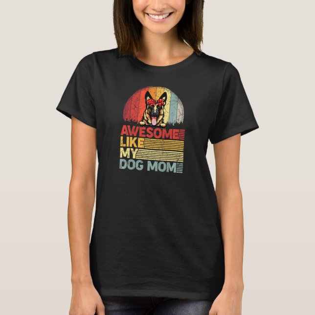 Womens Distress German Shepherd Fantastisk som My T Shirt (Framsida)