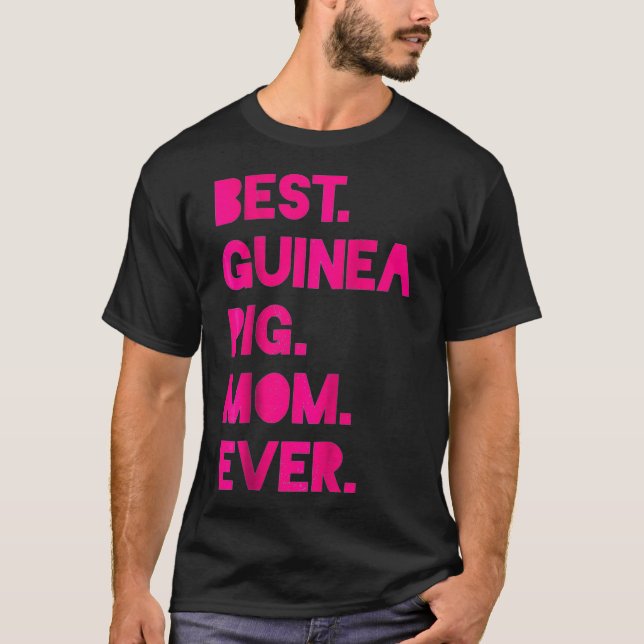 Womens Djurälskare Gift med bästa Guinea Gris-Mamm T Shirt (Framsida)