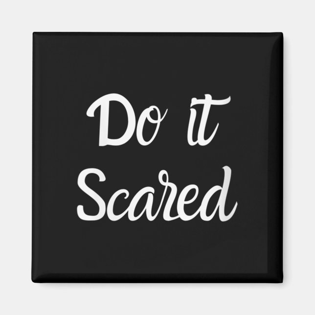 Womens Do It Ed Insres Courage Motivational V-neck Magnet (Framsidan)