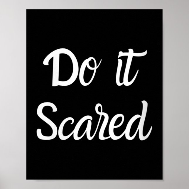 Womens Do It Ed Insres Courage Motivational V-neck Poster (Framsidan)