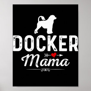 Womens Docker Mamma rolig hund Mamma Best Pet-ägar Poster