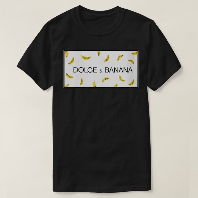 Womens Dolce and banana funny graphic design VNeck T Shirt (Design framsida)