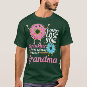 Womens Donut Sprinkles Grandma Baby Reveal Gender T Shirt