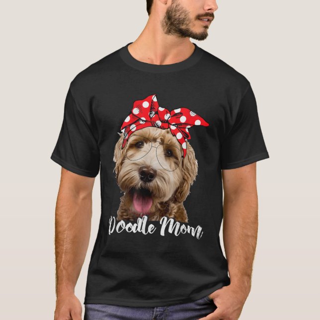 Womens Doodle Mamma Labradoodle Aussie Doodle Gold T Shirt (Framsida)