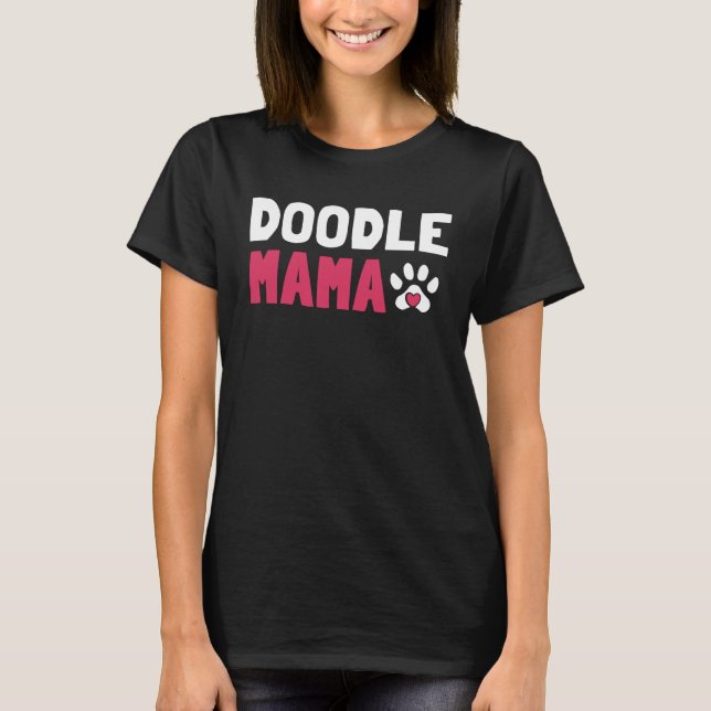 Womens Doodle Mamma Labradoodle Goldendoodle T Shirt (Framsida)