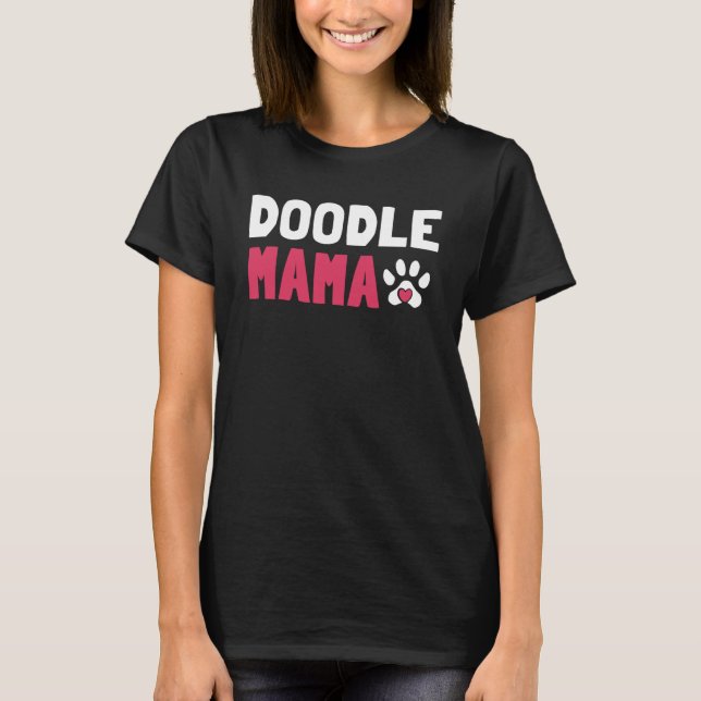 Womens Doodle Mamma Labradoodle Goldendoodle T Shirt (Framsida)