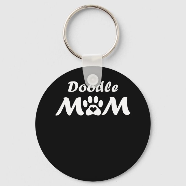 Womens Doodle Mamma Nyckelring (Framsida)