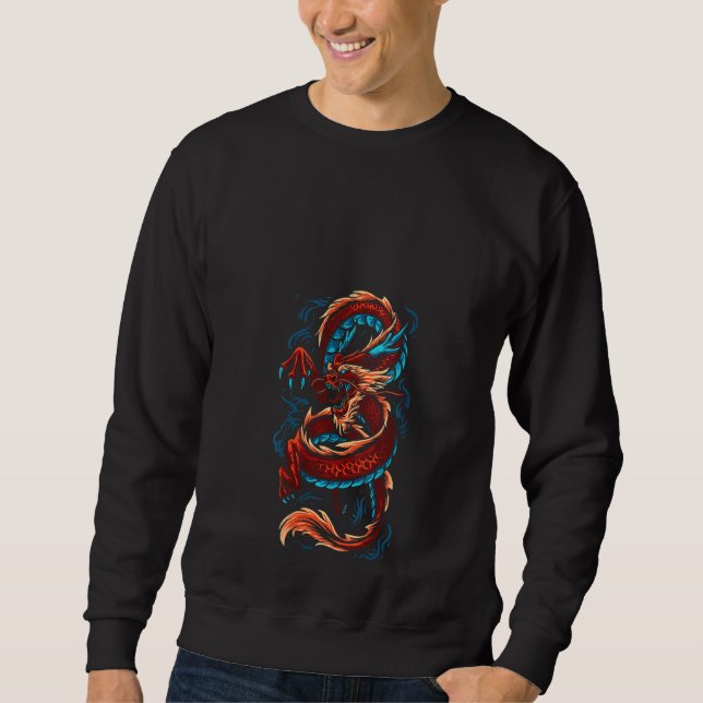 Womens Dragon Lång Ärmad Tröja (Framsida)