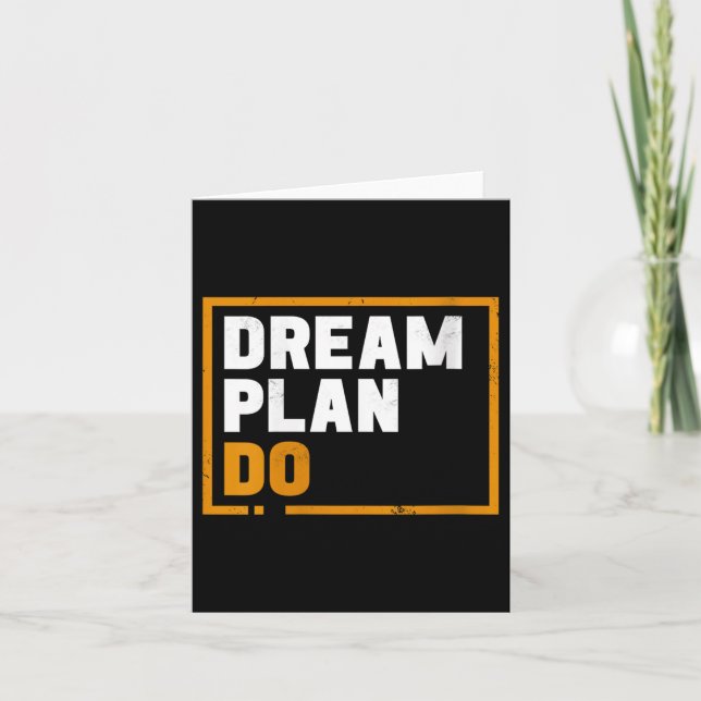 Womens Dream Plan Do - Insrational Quote Motivatio Kort (Framsida)