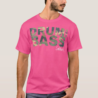 Womens Drum och Bass Soldier Dnb Jungle Music Camo T Shirt