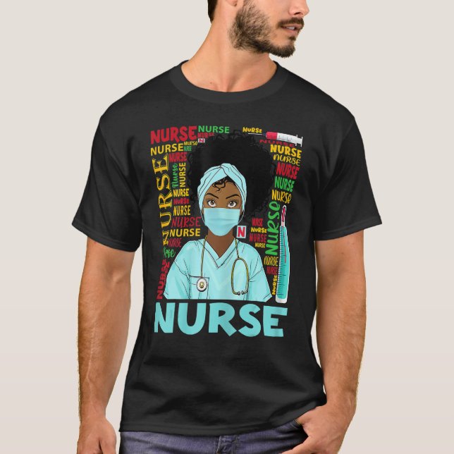 Womens Dy Black Nurse Week 2022 Costume Black Hist T Shirt (Framsida)