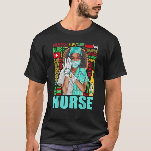 Womens Dy Black Nurse Week 2023 Costume Black Hist T Shirt (Framsida)