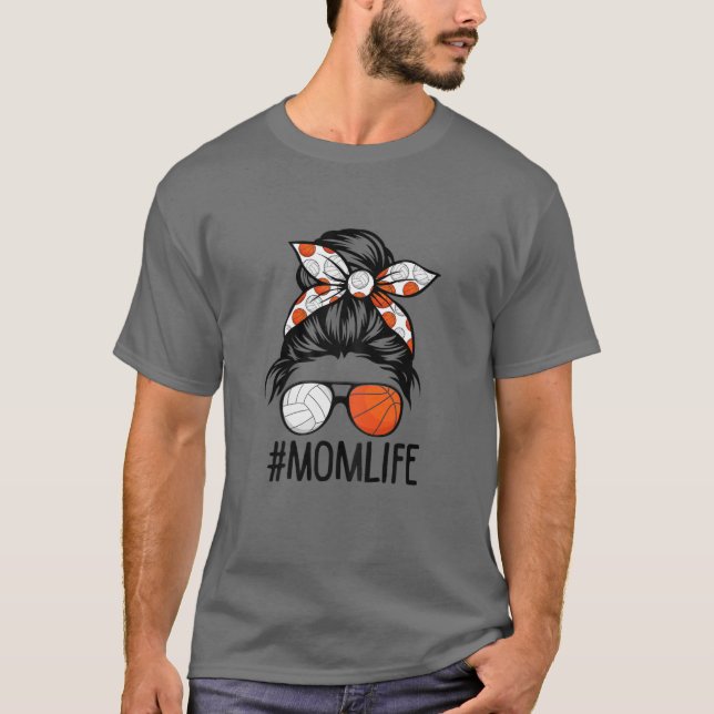 Womens Dy Mamma Life Volleyball Basketball Mammor  T Shirt (Framsida)